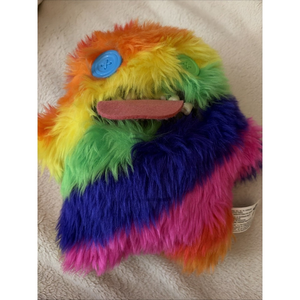 Fuggler Funny Ugly Monster Oogah Boogah Rainbow Furry Teeth Tongue 9" Plush